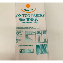 Ausun Wonton Pastry 360pcs 2kg 