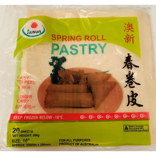 Ausun Spring Roll Pastry Size 10" 20 sheet