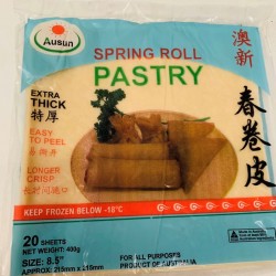 Ausun Spring Roll Pastry Size 8.5" 20 Sheets 320g