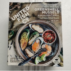 NZ Greenshell Mussel Half Shell 1kg