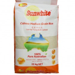 Sunwhite Calrose Medium Grain Rice 25kg